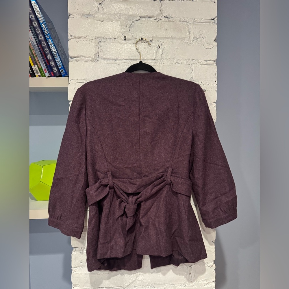 Anthropologie Tabitha Foliage Finder Purple Jacket Size 10 - Picture 4 of 9